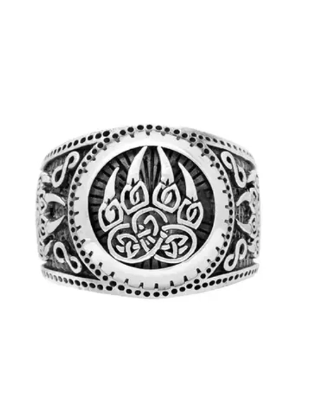 Кольцо скандинавское Лапа медведя берсерка