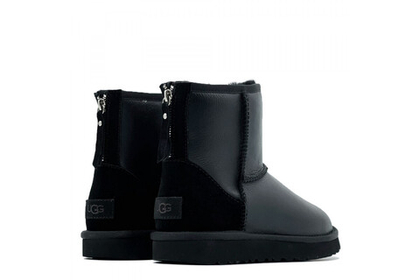 UGG Classic Mini Zip Metallic Black (без камней)
