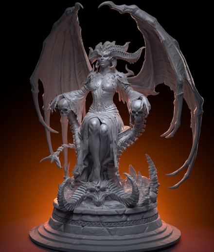 Фигурка, Лилит (Lilith) Королева суккубов, Diablo IV, высота композиции 20 см