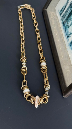 HMG 1345 Кварц и жемчуг Колье арт.2500