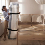 Кровать - IKEA HEMNES, 200х160 см, матрас средне-жесткий, серый, ХЕМНЕС ИКЕА