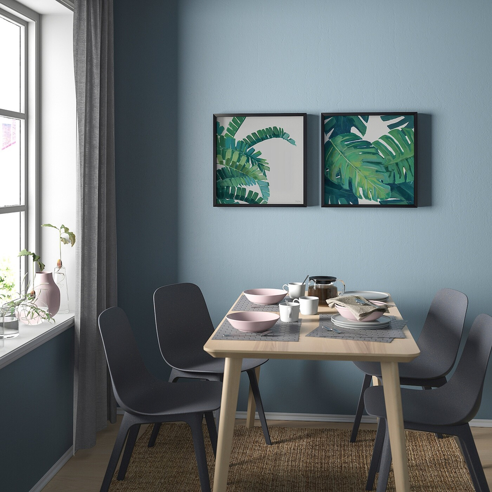 IKEA BILD  (ИКЕА БИЛД)  -  Плакат, Большие листья II, 50x50 см