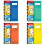 Тетрадь А5, 80 л., BRAUBERG, гребень, клетка, обложка пластик, "RAINBOW", 401799