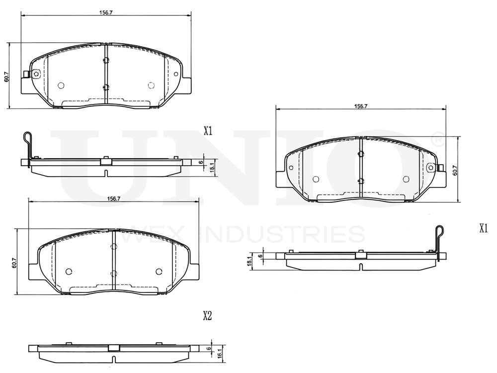 Колодки тормозные диск. передние UNIO BRP-20244