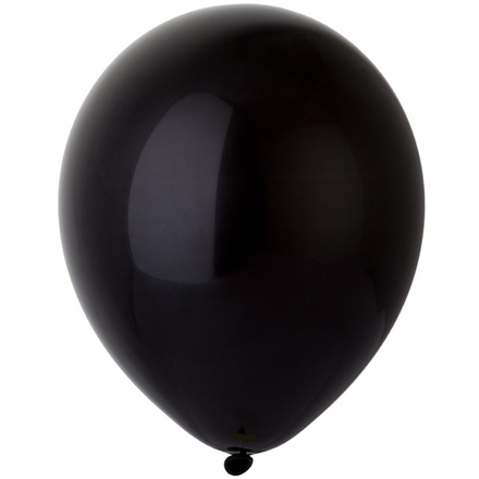 Воздушные шары Весёлая Затея, пастель чёрный, 50 шт. размер 12" #1102-1553