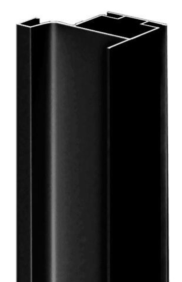 Профиль Гола-Х /Gola-X вертикальный, L-формы, ДСП 16мм, 5000мм, черный матовый, AQ