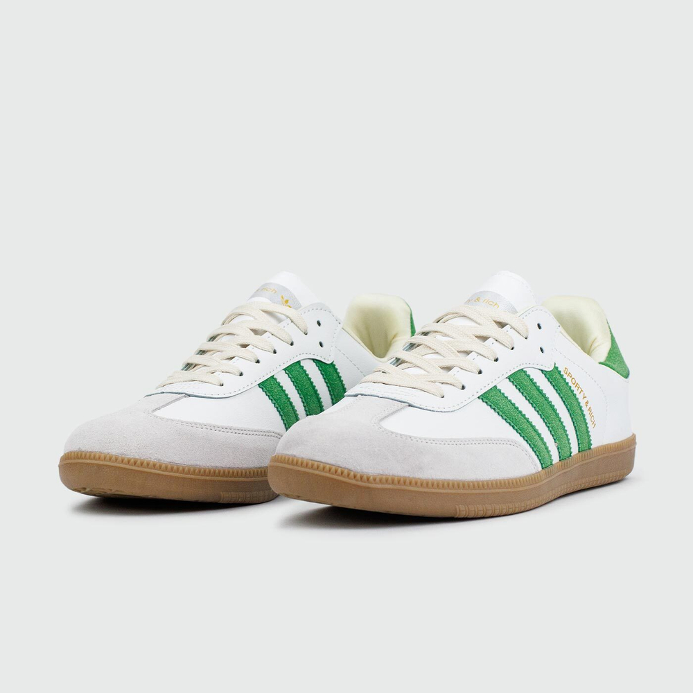 Кроссовки Adidas Samba OG Sporty & Rich White Green