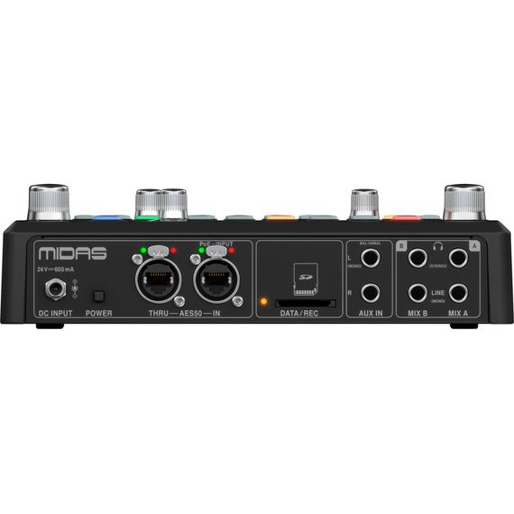 MIDAS DP48 - персональный мониторный микшер, 48 каналов, 2 микса, 2 выхода на наушники, AES50 In/Thru