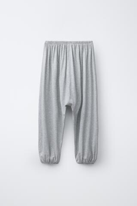 ZARA БРЮКИ СТРУЯЩЕГОСЯ КРОЯ, СЕРЫЙ МЕЛАНЖ