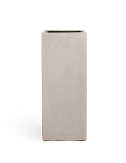 Кашпо TREEZ Effectory - Beton - Высокий куб - Белый песок
