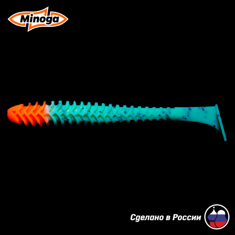 Силиконовая приманка "Minoga" ACTION 3,0"(8шт) 75мм, 1,7гр, цвет 032 Red Head