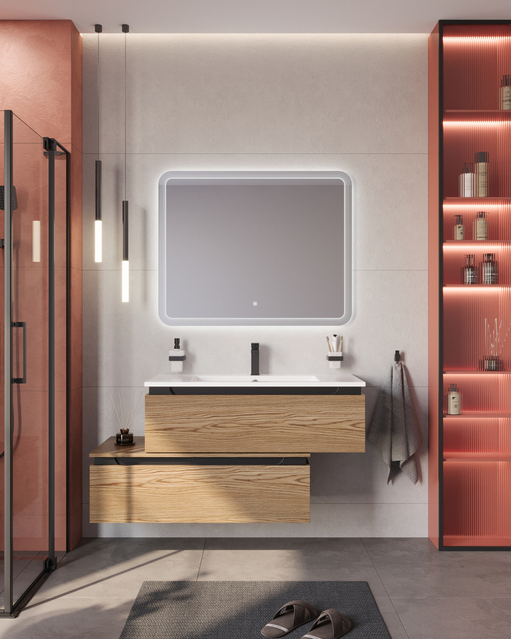 Мебель для ванной Cezares SLIDER 100 Дуб Тангент SLIDER-1000-1C-SO-RT-P