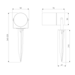 Грунтовый светильник Elektrostandard Landscape LED 3000K 5W IP54 043 FL LED черный