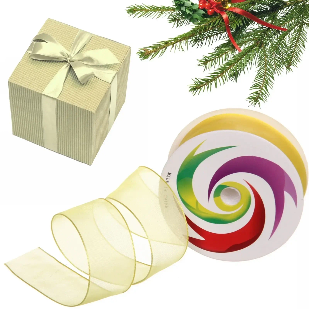 Лента для декорирования «Нежность» 2,5 см, 5 м, Желтый (капрон)