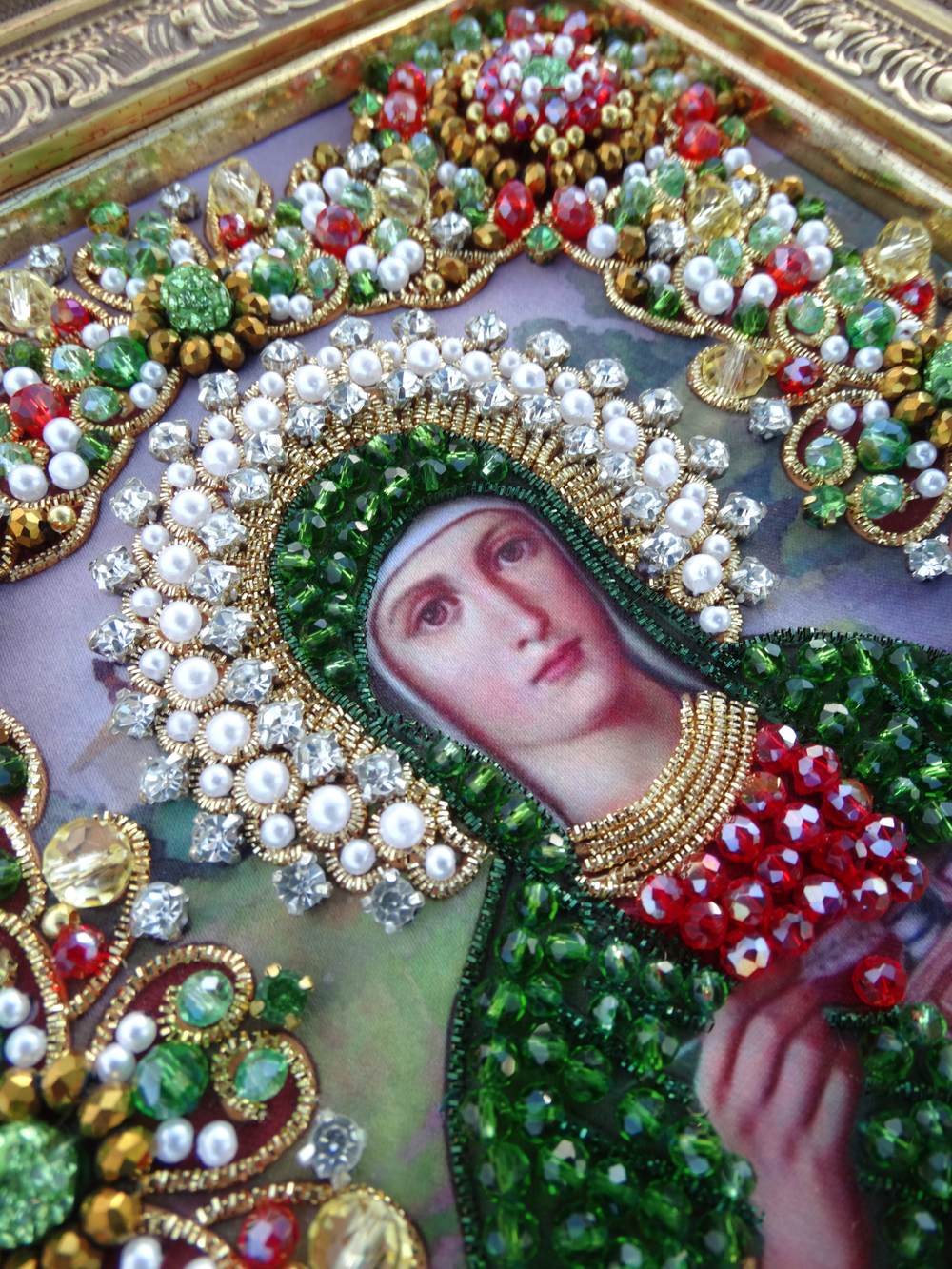 Ии-72 Набор для вышивания хрустальными камнями Святая Зинаида