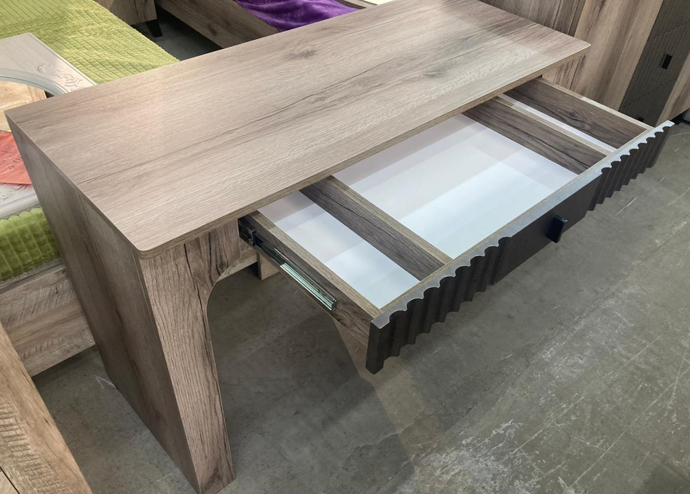 Стол туалетный Ольга-3 Дуб делано серый/сильвер Пэлас