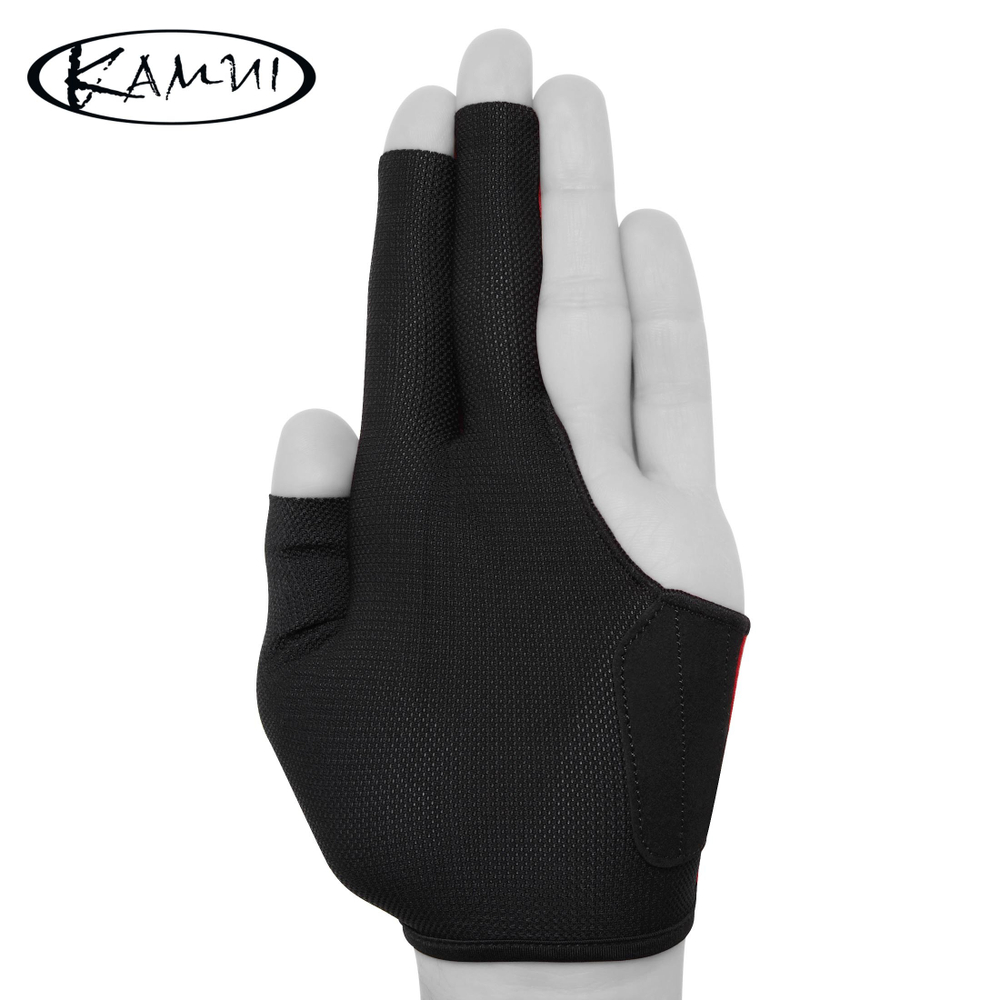 Перчатка для бильярда "Kamui QuickDry Short" красная/черная правая XXL