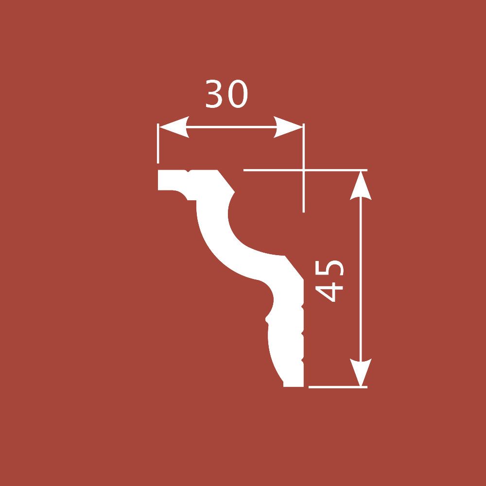 Карниз Ecopolymer, 45x30 мм