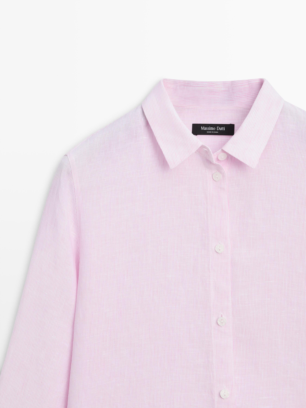 Massimo Dutti Рубашка из 100% льна, розовый