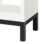 Ножка металлическая "Hyllställ" для стеллажа FORA, 76,3х37,8, черный