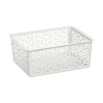 Корзинка д/хранения IDILAND Linden 4,3л 29х19х9,5см светло-серый ПП