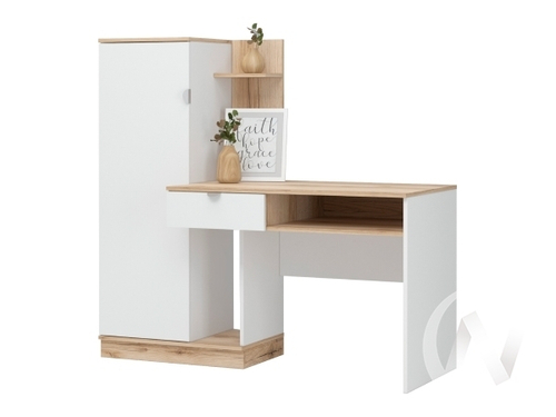 Стол компьютерный СТ 1Я 1500 МС Юкки (дуб делано/ белый)