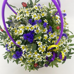 Букет Полевые цветы в сумочке