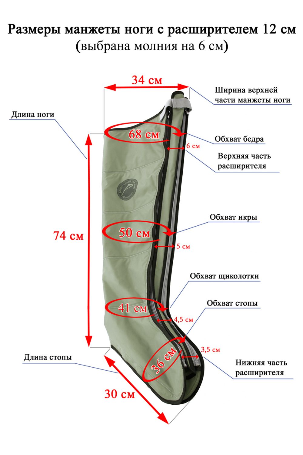 Расширитель для манжет ноги Seven Liner Zam Zam 6 и 12 см
