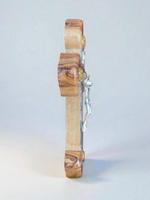 Крест распятие Иерусалимский из оливы с перламутром