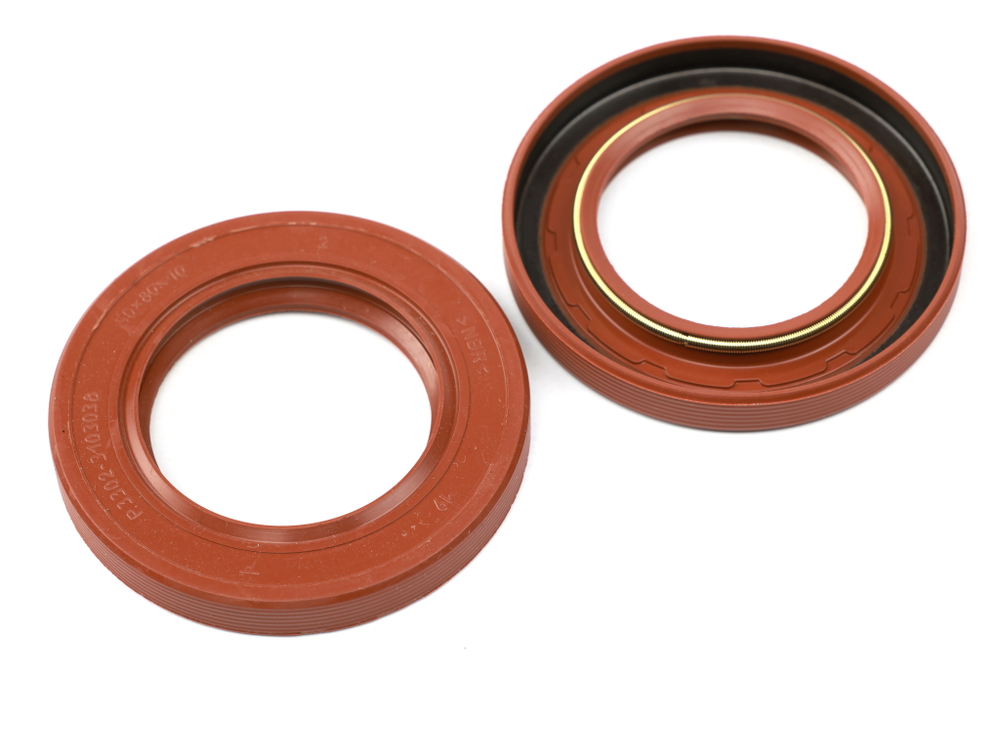 Сальник 50х80х10 а/м ГАЗ-3302, Соболь переднего колеса (красный с пружиной /NBR) Резинотехника г. Балаково ( ОЕ Р.3302-3103038 к.(NBR) )