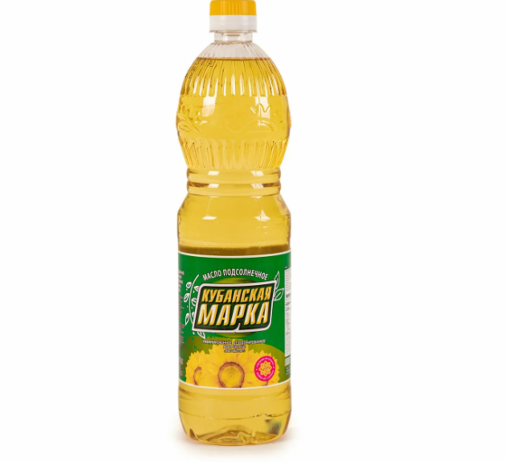 Масло подсолнечное Кубанская марка, 0.9л