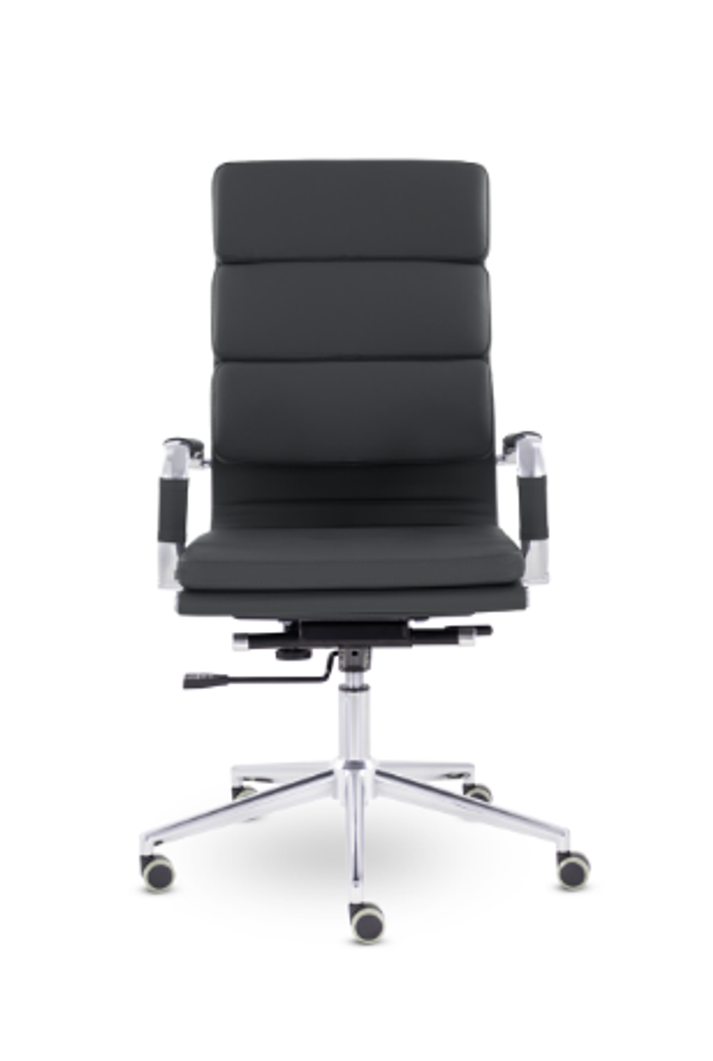 Кресло Кайман Трио СН-303 Софт, высокая спинка, хром, экокожа Santorini