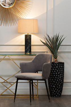 Кашпо для цветов напольное 36х86см Garda Decor жемчужно-черное