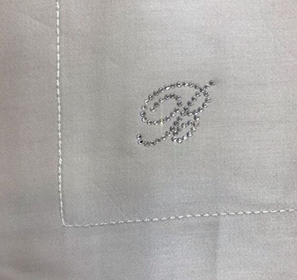 Постельное белье 2 спальное евро Blumarine Lory 51 cristal серое