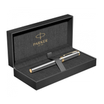 Ручка роллер Parker Ingenuity Grey Core GT (2213727) F черн. черн. подар.кор.