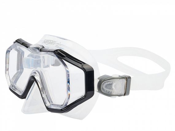 Набор детский маска+трубка в сумке Sargan Панорама-А kids прозрачный/черный