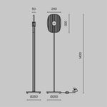 Торшер светодиодный Maytoni Eclipse MOD152FL-L1BK