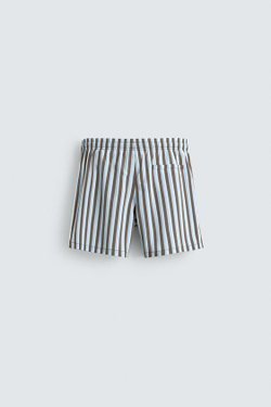 ZARA ПЛАВКИ В ПОЛОСКУ, НЕБЕСНО-ГОЛУБОЙ