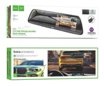 Видеорегистратор Hoco DV4 mirror driving recorder (dual-channel), Iron Gray