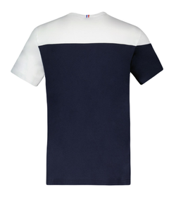 Мужская теннисная футболка Le Coq Sportif BAT Tee Short Sleeve N°3 SS23 - sky captain/new optical white