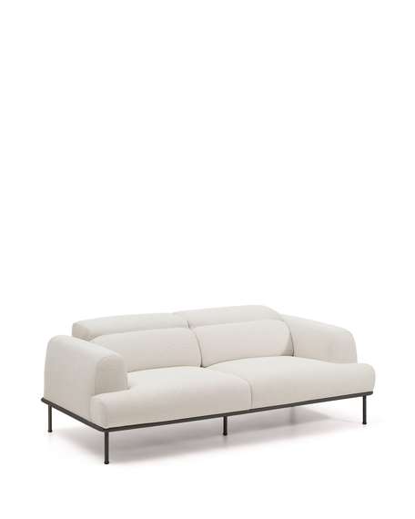 3-местный диван Aurum цвета экрю с откидывающимся подголовником