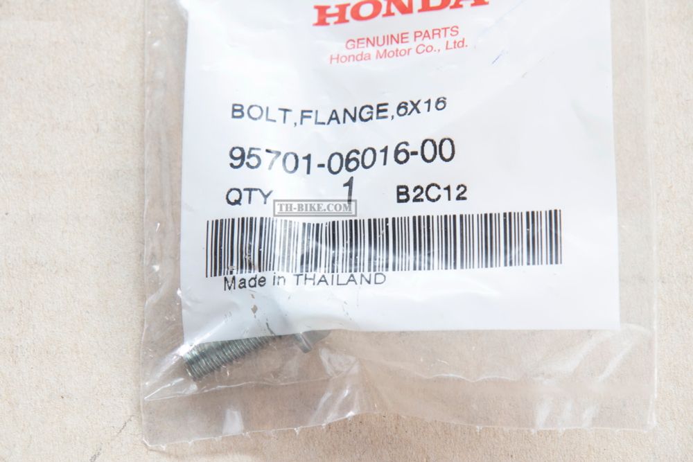 95701-06016-00. BOLT, FLANGE, 6X16. HONDA