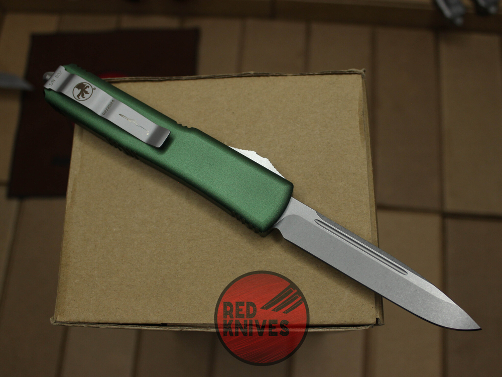 Нож Microtech Ultratech Standard S/E A+++ - зеленая рукоять, клинок апокалиптик
