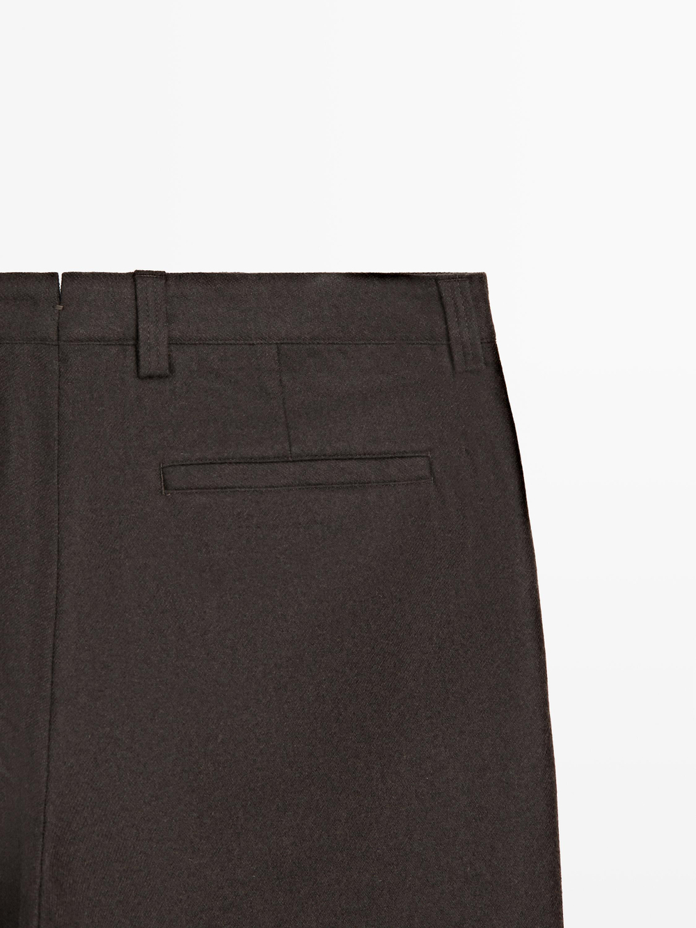 Massimo Dutti Брюки из шерстяной смеси Total Look, коричневый