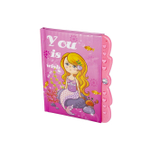 Блокнот 11,0 см * 15,0 см , 7БЦ, Alingar, мат. ламинация, поролон, код. замочек, 50л., линия, "Русалка с крабиком"