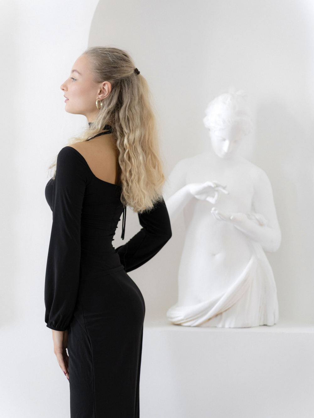 Топ с рукавами-фонариками