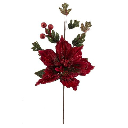 GAEM Цветок искусственный "Пуансеттия", L17 W17 H54 см