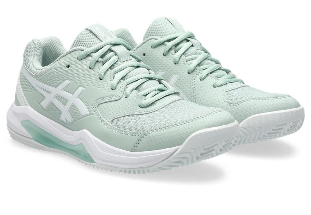 Женские Кроссовки теннисные Asics Gel-Dedicate 8 Clay - лишайник скальный/белый