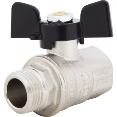 Кран шаровой Bugatti 1/2" внутренняя-наружная резьба