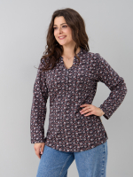 Блузка БЛ-22/серый-терракответочка